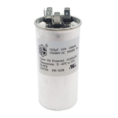 METER STAR 70+5 MFD 70/5 uf 370V/440V AC Dual Run Round Capacitor CBB65B for Condenser Straight Cool/Air Conditioner Capacitor/AC Motor Run/Fan Start and Condenser Straight