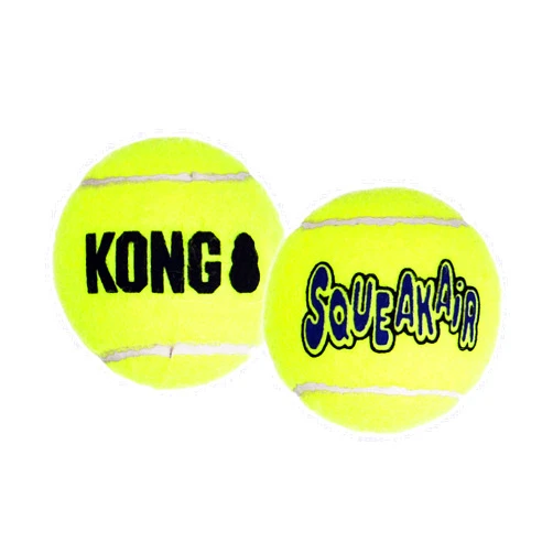 KONG - Squeakair® Ball - Dog Toy Premium Squeak Tennis Balls, Gentle on Teeth - Large