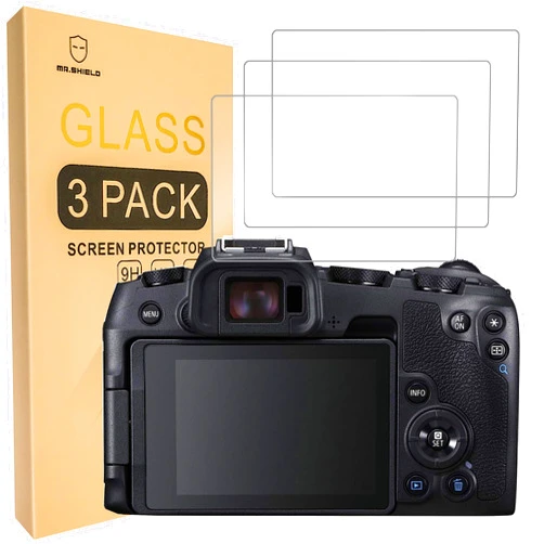 Mr.Shield Screen Protector For Canon EOS RP Mirrorless Digital Camera [Tempered Glass] [3-Pack] [Japan Glass with 9H Hardness] Screen Protector