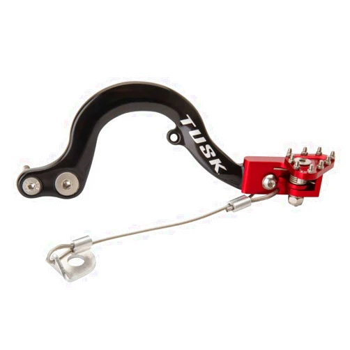 Tusk Aluminum Brake Pedal Red Tip