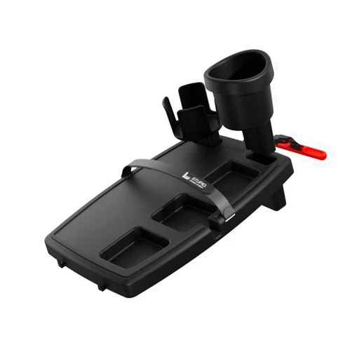 STUPID Car Tray - Classic Car Tray Bundle - Ultimate Car Organizer & Mobile Office - Includes 2 Elastic Straps, Seat Anchor, Removeable Cup and Mug Holder - Midnight Mayhem
