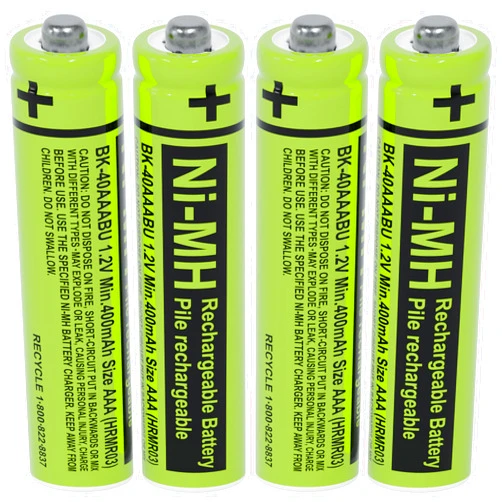 RocketBus 4 BK-40AAABU 1.2V 400mAh Ni-MH Rechargeable Battery Packs for Panasonic Cordless Phone System BK40AAABU