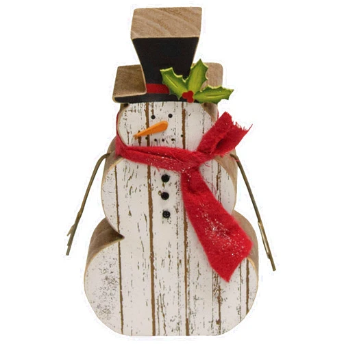 Kruenpeeper Creek CWI Gifts Slat Wood Holly Jolly Snowman, 6