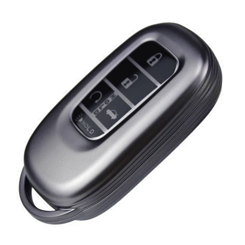 Zorratin Sleek Metallic Silver Black(Titanium Color) Key Fob Cover for 2022 2023 2024 2025 Honda Civic Accord CR-V HR-V V Pilot SI EX EX-L Touring