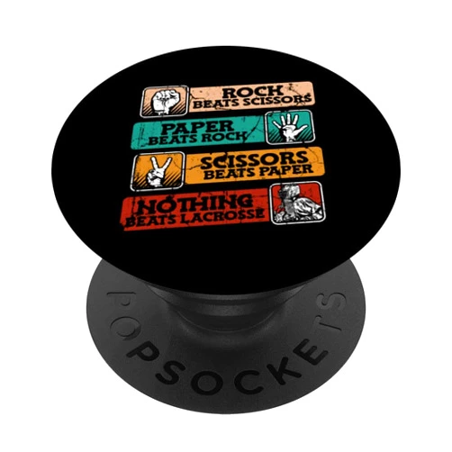 Sticks Lacrosse Boots Ball Gear Gifts For Men Rock Paper Scissors Lacrosse Goalie Lax Legend Lacrosse PopSockets Swappable PopGrip