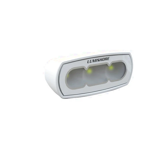Lumishore Eclipse 4 Inch Floodlight, White Spreader Light (Adjustable Bracket Mount), 60-0467