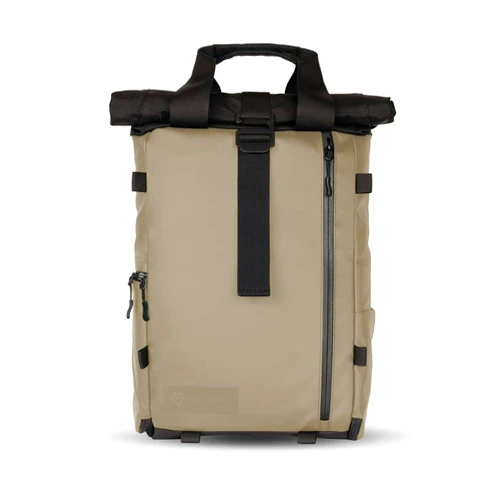 WANDRD PRVKE Lite - Photography Bag - Water Resistant Camera Backpack for Photographers - Anti-Theft Travel Bag with 14-Inch Laptop Sleeve and Fleece-Lined Pockets (Yuma Tan)