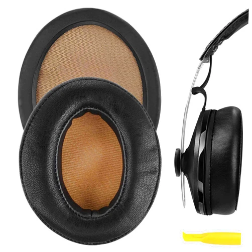 Geekria QuickFit Replacement Ear Pads for Sennheiser Momentum 2.0 Over-Ear Headphones Ear Cushions, Repair Parts (Black)