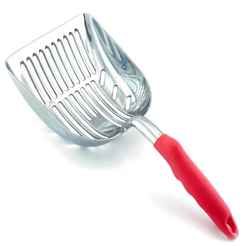 DuraScoop® Premium Multicat Cat Litter Scoop | Solid Metal | Litter Box Tray Pan Sifter
