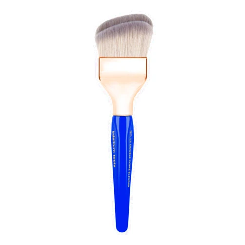 Bdellium Tools Professional Makeup Brush - Golden Triangle 971 Large Slanted Double Dome Blender - With All Vegan and Soft Synthetic Fibers, For Foundation Application & Blending (Blue, 1pc)