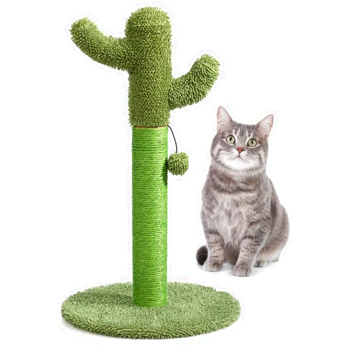 Hollypet Cactus Cat Scratching Post Cat Scratcher Cat Scratcher Climbers Stand Protect House Furnitures Sisal Rope for Indoor Cats and Kittens