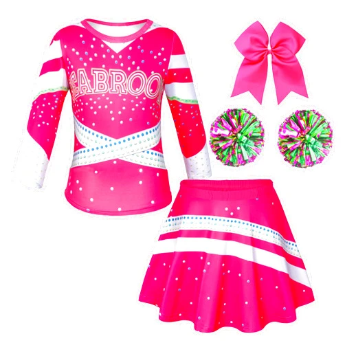 Matagami Kids Cheerleader Costume for Girls Cheer Uniform Halloween Party Cosplay