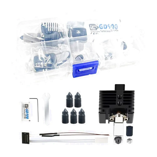 XIFOWE Hotend P1P/P1S Assembly with Standby Nozzles Compatible with Bambu Lab P1P/P1S Series 3D Printers, 5 PCS Hardened Steel Nozzles (0.2, 0.4, 0.6, 0.8,1.0mm) with DIY Tools and A Parts Box...