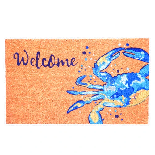 Calloway Mills 107491729 Blue Crab Welcome Doormat 17