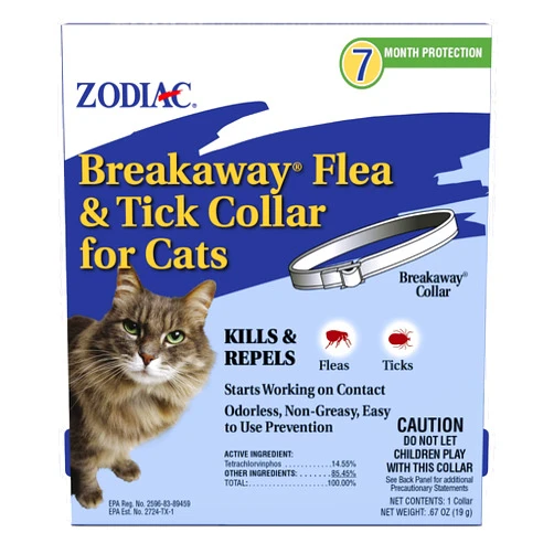 Zodiac Breakaway Flea and Tick Collar for Cats, 13