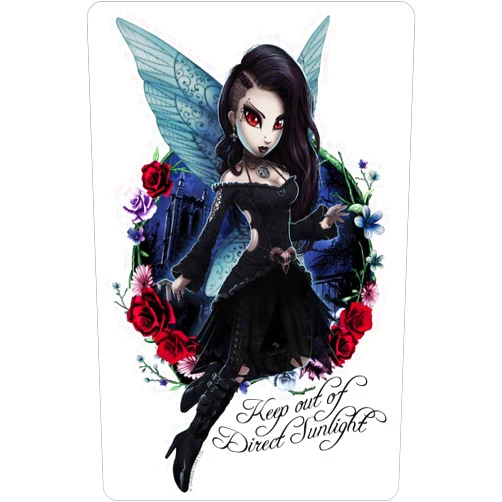 Hexxie Darla Keep Out of Direct Sunlight Greet Tin Card Small Sign White 10x15cm