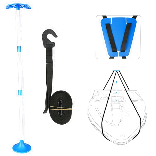 I COVER iCOVER Boat Cover Support Pole-Height Adjustable Aluminum Telescoping Pole and Webbing Strap Prevent Water from Sagging