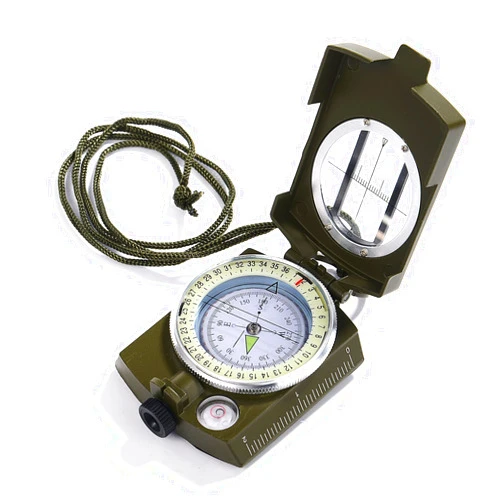 GWHOLE Military Lensatic Sighting Compass Waterproof for Outdoor Activities
