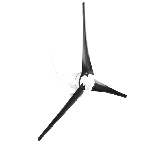 Hilitand 1200W Generator Power Parts Turbines Kit, 3 Blades Small Wind Generator Turbines Kit for Marine Home Charging(Black 24V)