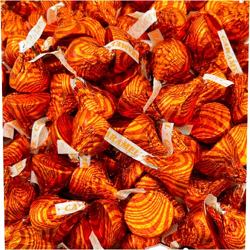 Sweetsome Hersheys Kisses Milk Chocolate Filled with Caramel Candy - Individually Wrapped Bulk Pack - 4 Pound (Pack of 1)