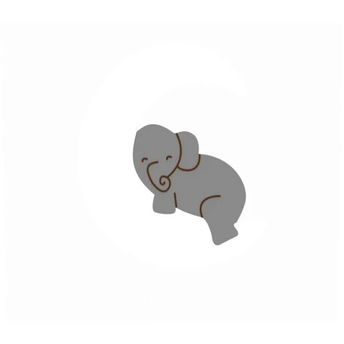 BugyBagy Remote Control Nursery Light for Baby and Toddler Room,9 Colors Changing Cloud Wall Lamp (ElephantOverMoonGrey)