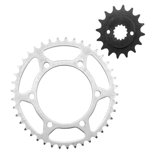 Caltric Front & Rear Sprockets Kit Compatible with Kawasaki Zr550B Zephyr 550 1990-1994 / EX500 Ninja 500R 1994-2009