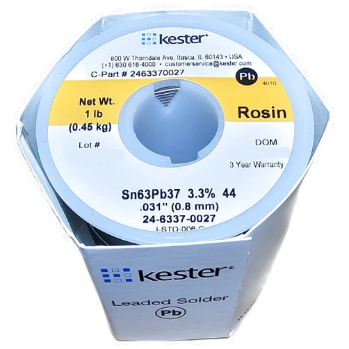 KESTER SOLDER 24-6337-0027 Solder Wire, 63/37 SN/PB, 183°C, 1LB (1) (1)