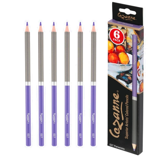 Cezanne Creative Mark Cezanne Premium Colored Pencils Periwinkle 6 Pack - Highly-Pigmented Drawing Pencils - Coloring Pencils for Drawing, Blending, Coloring, and More