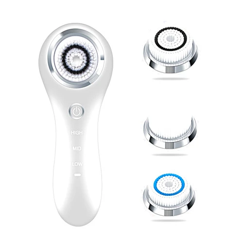Hangsun Facial Cleansing Brush Sonic Facial Brush Skin Cleansing Electric Face Scrubber Exfoliator by Hangsun SC200 with 3 Brush Heads, 3 Speed Modes Rechargeable for Exfoliating, Massaging and Deep Cleansing