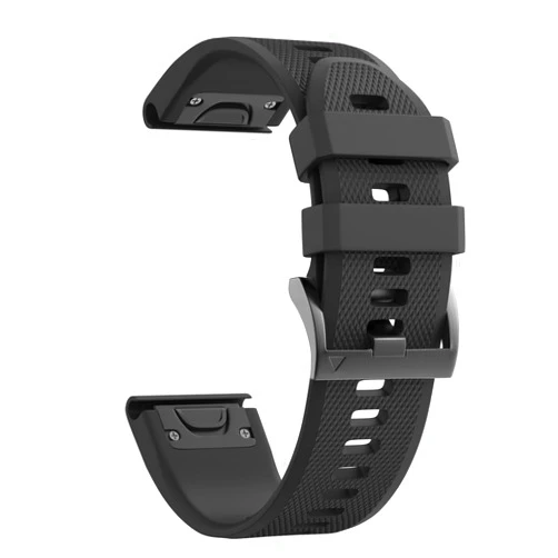NotoCity Compatible Fenix 5X Band 26mm Width Soft Silicone Watch Strap for Fenix 8 51mm/Fenix 6X/Fenix 7X/Fenix 5X Plus/Fenix 6X Pro/Fenix 3/Fenix 3 HR/Tactix/Descent MK1/D2 Delta PX/D2 Charlie-Black