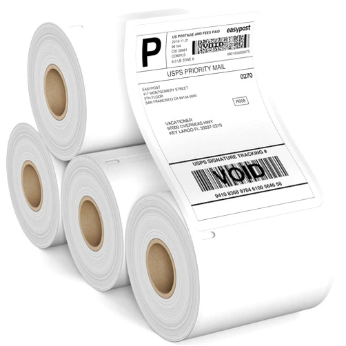 Dasher Products Thermal Shipping Labels Compatible with Dymo LabelWriter 4XL 1744907 4x6 Internet Postage Labels, Water Resistant, Strong Adhesive, Perforated, 220 Labels/Roll, NOT for 5XL (4 Pack)