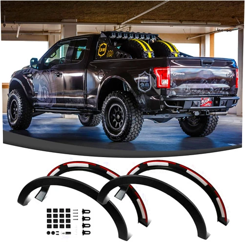 Acmex Fender Flares Kit Compatible with 2009-2014 F150 Styleside(NOT for Platinum),Front & Rear OE Factory Style Paintable Wheel Fender Flares Cover Protector Matte Black,4PCS