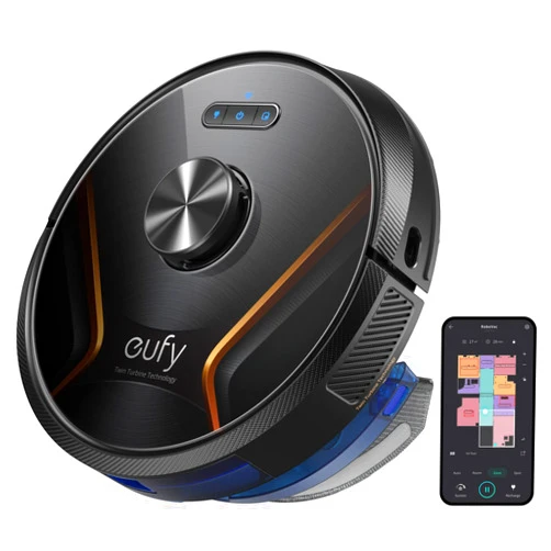 eufy X8 Hybrid, Robot Vacuum and Mop Cleaner with iPath Laser Navigation, Twin-Turbine Technology generates 2000Pa x2 Suction, AI. Map 2.0 Technology, Wi-Fi, Perfect for Pet Owner