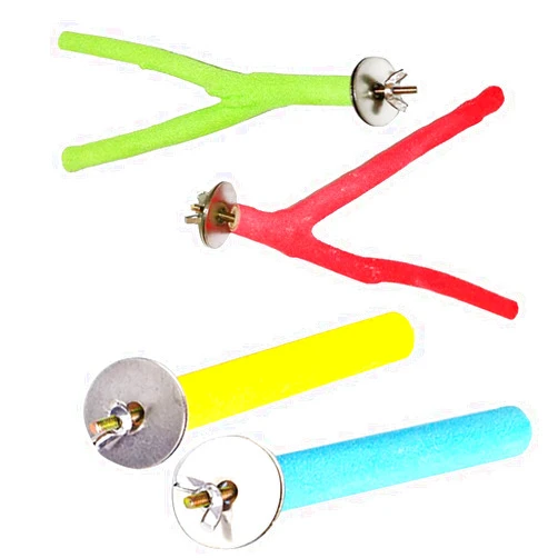 Johoxton Parakeet Perches for Cage Perches for Bird Cages Parrot Perch Stand Natural Paw Grinding Stick for Medium Parrots, Parakeets, Cockatiels, Lovebirds Chewing Stick (colorful perch)