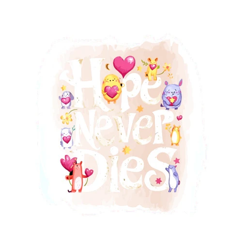 Design With Vinyl Hope Never Dies Unwavering Enduring Hopeful Encouraging Quote Wall Art Sticker Designs Vinyl Stickers for Home House Walls Rooms Windows Bedroom Decoration Size (12x12 inch)