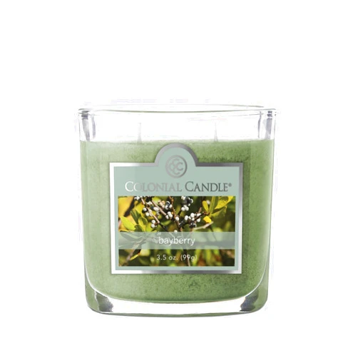 Colonial Candle Bayberry Scented Jar Candle, 2 Wick, 3.5 oz, Mottled Wax Candle