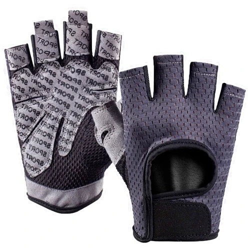 LJCUTE Workout Gloves for Men & Women, Fingerless Breathable & Full Palm Protection Gym Exercise Gloves for Weight Lifting, Fitness, Powerlifting, Cycling
