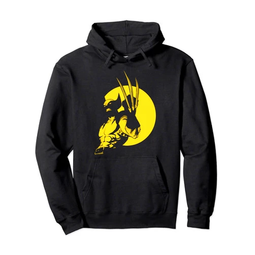 Marvel Wolverine Classic Logan X-Men Silhouette Poster Pullover Hoodie