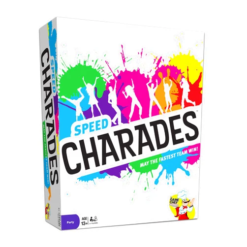 The GAME CHEF Speed Charades Party Game - Charades Board Game - includes 1400 Charades - Perfect for Groups and Family Game Nights