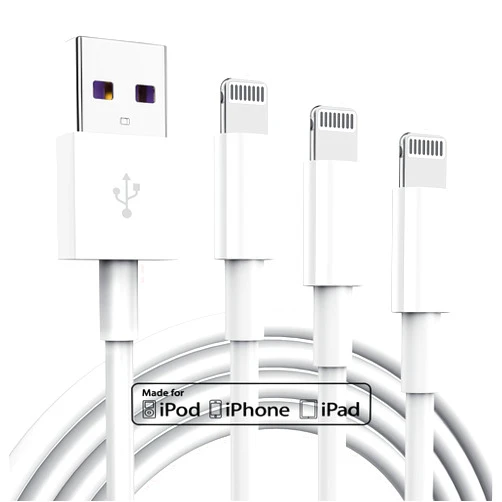 TUMABER 3 Pack Apple MFi Certified Charger Cable 6ft, Lightning to USB Cable Cord 6 Foot, 2.4A Fast Charging,Apple Phone Long Chargers for iPhone 13/12/11/11Pro/11Max/ X/XS/XR/XS Max/8/7/6