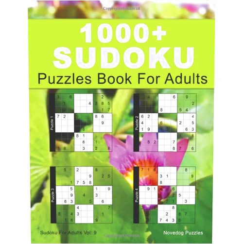 Novedog Puzzles 1000+ Sudoku Puzzles Book For Adults: Medium To Hard Difficulty Sudoku Puzzle Book For Adults With Answers ( 504 Medium & 504 Hard ) (Sudoku For Adults)