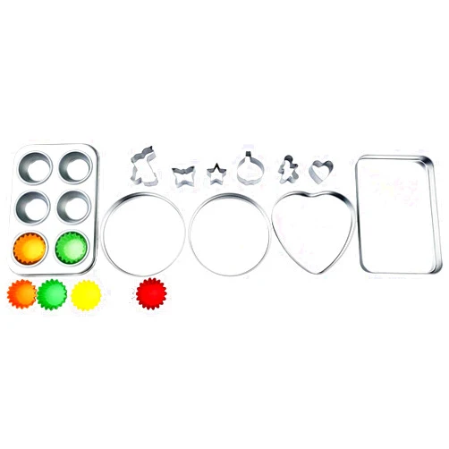 Quadrapoint Super Deluxe Pan Set Replacement compatible with Easy Bake Ultimate Oven | Cupcake Liners THAT WILL FIT IN OVEN, UNLIKE OTHERS!! | 6 Mini Cookie Cutters