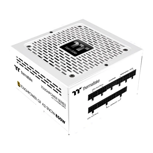Thermaltake Toughpower GF A3 Snow Edition 850W 80+ Gold Full Modular SLI/Crossfire Ready ATX 3.0 Power Supply; PCIe Gen.5 450W 12VHPWR Connector Included; PS-TPD-0850FNFAGU-N; 10 Year Warranty