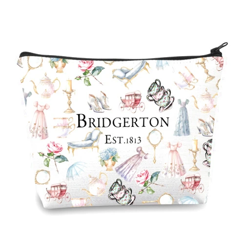 BDPWSS TV Show Inspired Gift Regency TV Show Inspired Makeup Bag Book Enthusiast Gift Lady Whist Zipper Pouch (Bridger est1813)