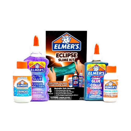 Elmer's Elmer’s Eclipse Slime Kit, Slime Supplies Includes Cosmic Glue, Purple Glitter Glue, Original and Crunchy Slime Activators, 4 Count