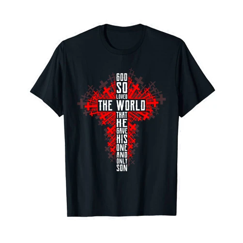 Religious Designs By ShirtZilla For God So Loved The World Shirt Bible Shirt Religious T-Shirt