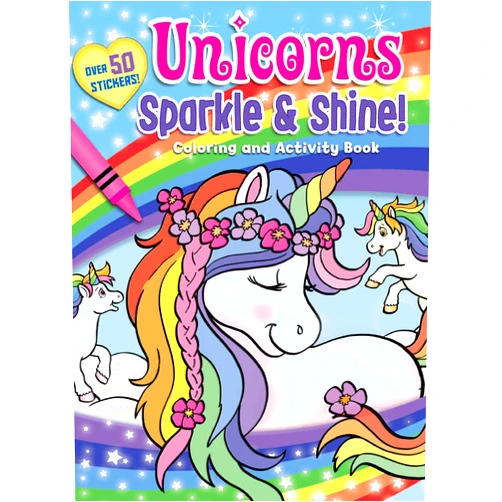 By Editors of Silver Dolphin Books (Author) Unicorns Sparkle & Shine! Coloring and Activity Book (Coloring Fun)