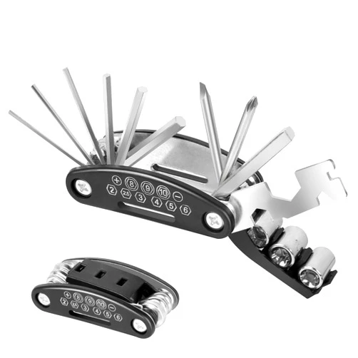 ZHAYAO Bike Repair Tool Kit, 16 in 1 Bicycle Multitool, Repair Tool Kit for Bike, Mountainbike, E-bike, Multi Function Accessories Set for Road Mountain Bikes, Portable EBike Tool Kit Multi