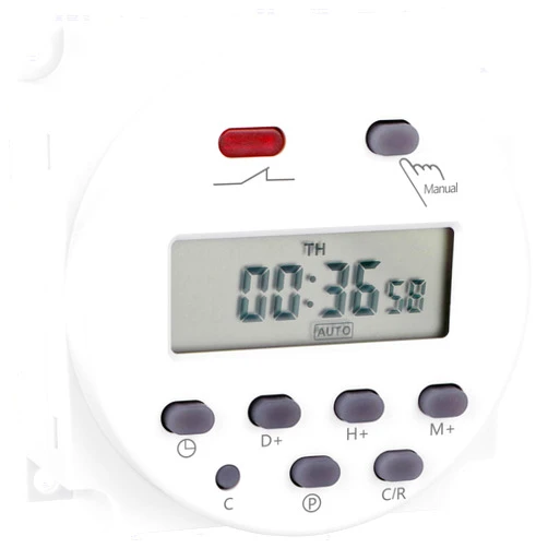 Weasch Timer Switch, CN101A, DC/AC 24V 16Amp, Digital LCD Power Programmable Timer Time Relay Switch, Supports 28 Scheduled Times Daily or Weekly