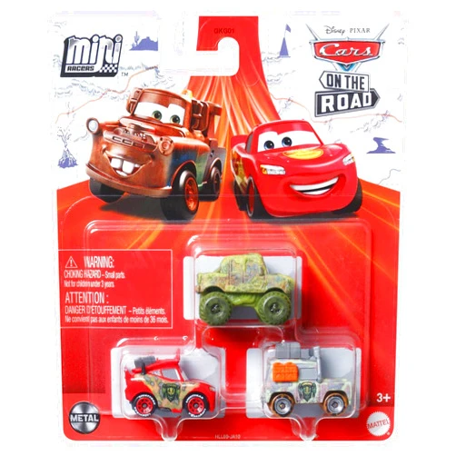 Disney Cars On The Road Mini Racers Movie Set 3-Pack with Ivy, Cryptid Lightning McQueen and Margaret Motorray